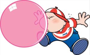 gum-clipart-a-cartoon-character-blowing-bubble