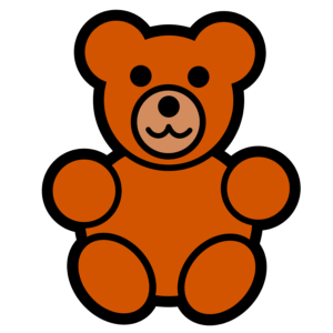 gummy-bear-clipart-a-brown-teddy-bear-sitting-on-black-background