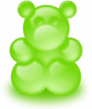 gummy-bear-clipart-a-green-teddy-bear-sitting-on-top-of-hat