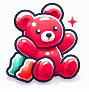 gummy-bear-clipart-a-red-teddy-bear-sitting-on-top-of-pile-hearts