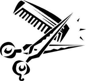 Hair Stylist Clipart A Black And White Image Of Piano