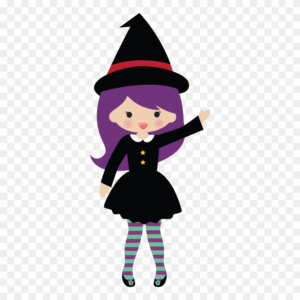 halloween-costume-clipart-a-witch-with-broom-and-hat-on-her-head