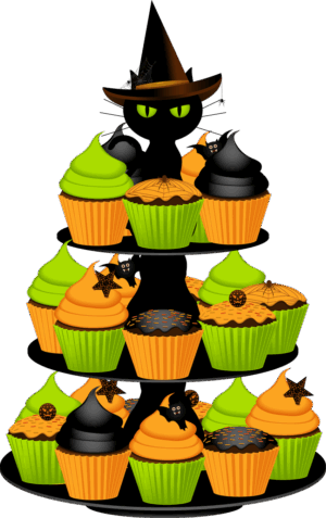 halloween-party-clipart-a-cupcake-with-witch-hat-on-top