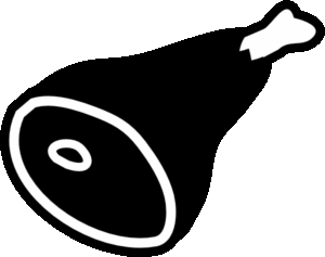 ham-clipart-a-black-and-white-image-of-fish