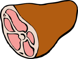 ham-clipart-a-piece-of-meat-on-black-background