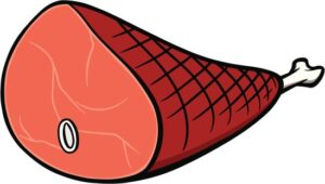 ham-clipart-a-piece-of-meat-on-white-background