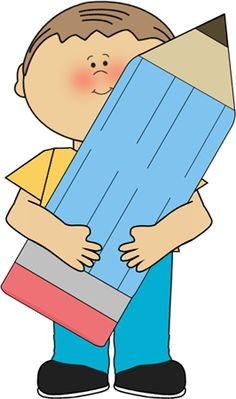 handwriting-clipart-a-boy-holding-pencil-and-book
