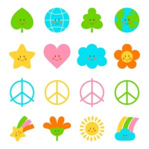 happiness-clipart-peace-and-love-icons