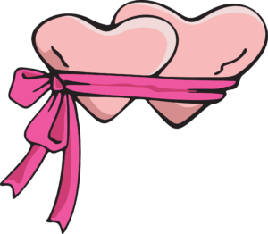 happy-valentines-day-clipart-a-pink-heart-with-bow-on-it