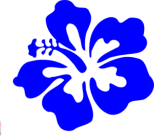 hawaiian-flower-clipart-a-blue-flower-on-black-background