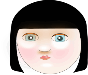 head-clipart-a-woman-with-pink-hair-and-blue-eyes