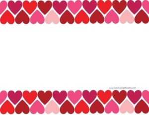 Heart Border Clipart Valentine Hearts Border