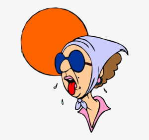 heat-clipart-a-woman-with-hat-and-sunglasses-on