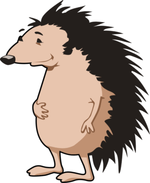 hedgehog-clipart-a-cartoon-hedge-with-black-background