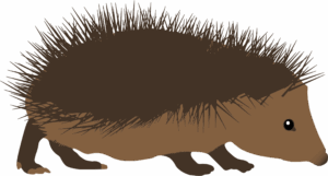 hedgehog-clipart-a-hedge-is-standing-in-the-dark
