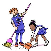 helping-others-clipart-a-girl-sweeping-up-pile-of-dirt