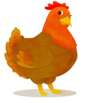 hen-clipart-a-chicken-with-red-comb-on-its-head
