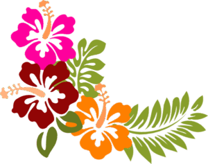 hibiscus-clipart-a-flower-with-leaves-and-flowers-on-it