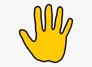 high-five-clipart-a-yellow-hand-with-black-outline-on-it