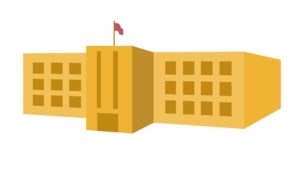 high-school-clipart-a-building-with-flag-on-top