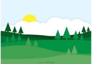 hill-clipart-a-landscape-with-trees-and-clouds