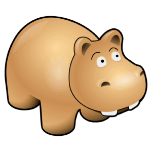 hippo-clipart-a-cartoon-hippoy-looking-at-something