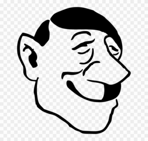 hitler-clipart-a-man-s-face-with-mustache-and-beard