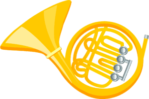 Horn Clipart A Yellow Trumpet With Horn