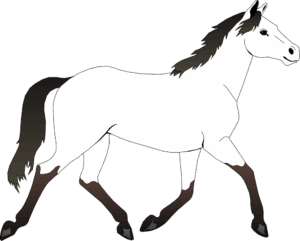 horse-clipart-black-and-white-a-horse-with-brown-hair-and-black-manes