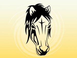 horse-head-clipart-a-horse-head-with-yellow-background