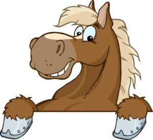 horse-head-clipart-a-horse-with-blank-sign-two