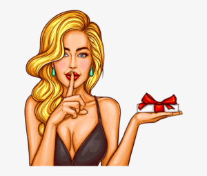 hot-clipart-a-woman-holding-gift-box-with-red-bow