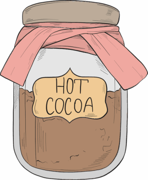 hot-cocoa-clipart-a-jar-of-chocolate-with-pink-ribbon-around-it