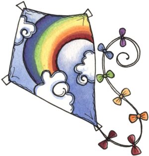 hugging-clipart-a-kite-with-rainbow-colored
