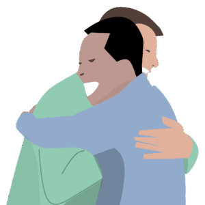 Hugging Clipart A Man Hugging Another