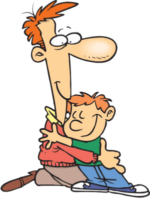 hugging-clipart-a-man-is-holding-small-child