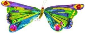 Hungry Caterpillar Clipart A Colorful Butterfly Painted In Bright Colors