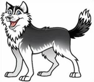 husky-clipart-a-black-and-white-dog-with-blue-eyes