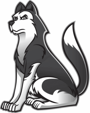 husky-clipart-a-black-and-white-husky-dog-sitting-down