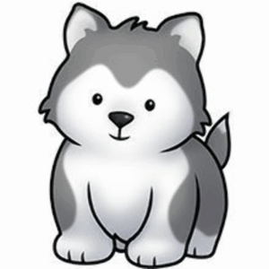 husky-clipart-a-dog-with-white-face-and-black-ears