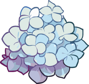 hydrangea-clipart-a-pile-of-white-and-blue-flowers