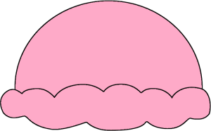 ice-cream-scoop-clipart-a-pink-ice-cream-cone-with-black-background