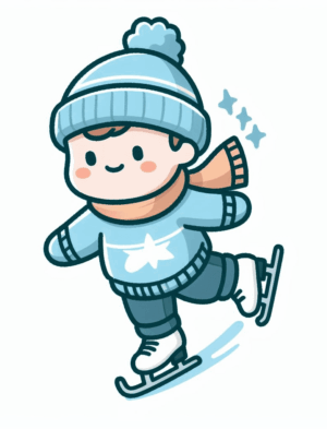 ice-skating-clipart-a-cartoon-character-skating-on-snowboard