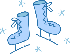 ice-skating-clipart-a-pair-of-blue-boots-with-bows-on-them