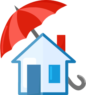 insurance-clipart-a-house-with-an-umbrella-over-it