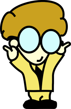 intelligent-clipart-a-cartoon-character-with-glasses-on-his-head