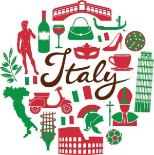 italy-clipart-italy-symbols-in-the-shape-of-a-circle