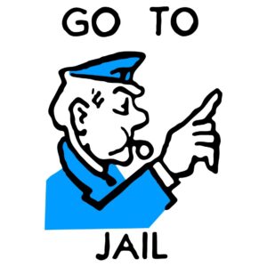 jail-clipart-a-cartoon-of-man-in-blue-uniform-pointing-at-something
