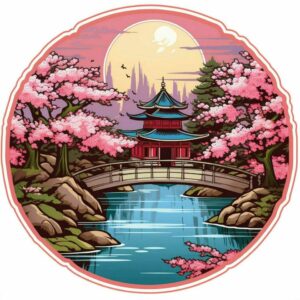 japan-clipart-a-japanese-pagoda-with-cherry-trees-and-river-in-the-fore
