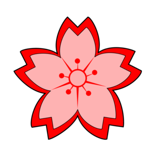 japanese-clipart-a-flower-with-red-petals